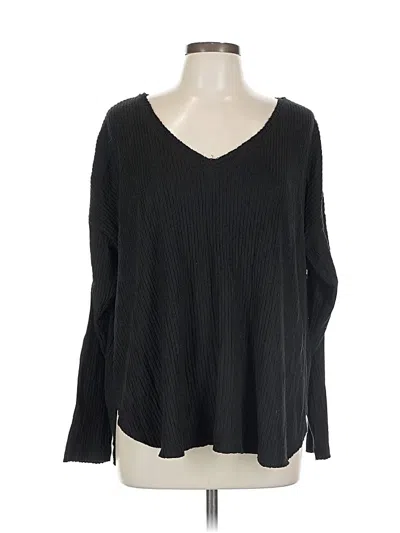 Pre-owned Wild Fable Long Sleeve T-shirt In Black