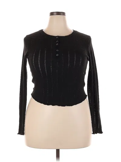 Pre-owned Wild Fable Long Sleeve T-shirt In Black