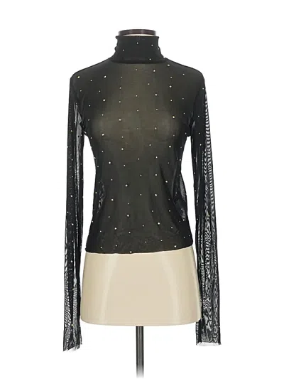 Pre-owned Wild Fable Long Sleeve Top Black Turtleneck Tops