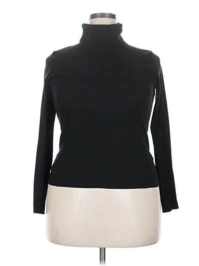 Pre-owned Wild Fable Long Sleeve Top Black Turtleneck Tops