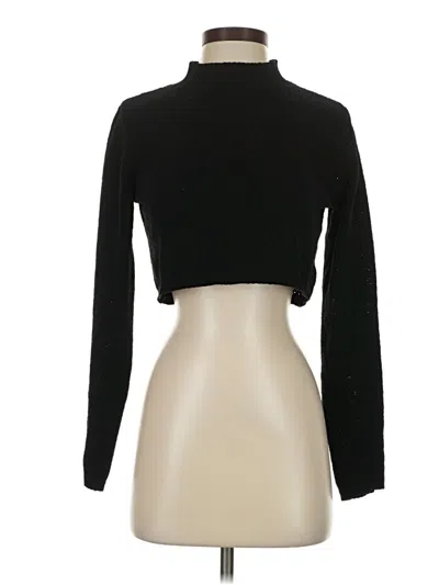 Pre-owned Wild Fable Long Sleeve Top Black Turtleneck Tops