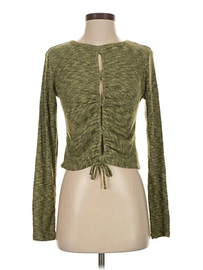 Wild Fable Long Sleeve Top Green Keyhole Neckline Tops