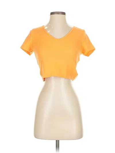 Pre-owned Wild Fable Long Sleeve Top Orange Sweetheart Neckline Tops