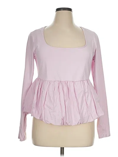 Wild Fable Long Sleeve Top Pink Sweetheart Neckline Tops