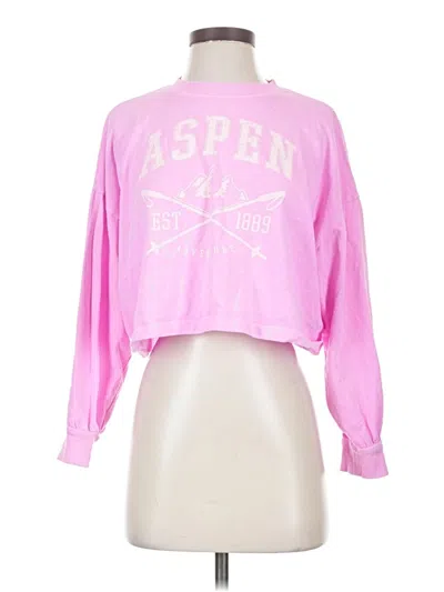 Pre-owned Wild Fable Long Sleeve Top Pink Turtleneck Tops