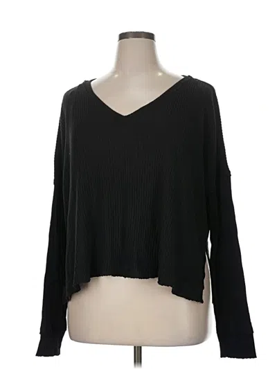 Pre-owned Wild Fable Long Sleeve T-shirt In Black