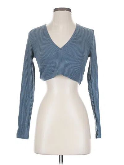 Pre-owned Wild Fable Long Sleeve T-shirt In Blue