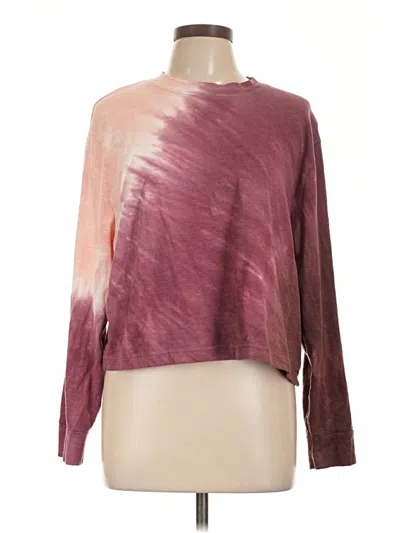 Pre-owned Wild Fable Long Sleeve T-shirt In Burgundy