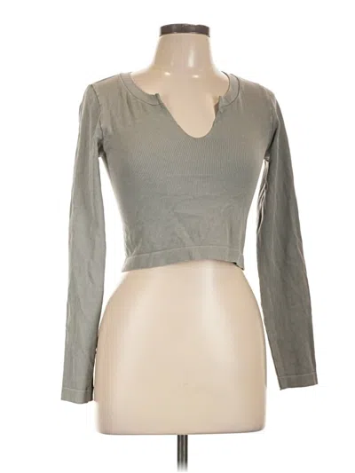 Pre-owned Wild Fable Long Sleeve T-shirt In Gray
