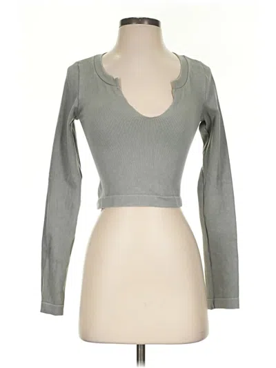 Pre-owned Wild Fable Long Sleeve T-shirt In Gray