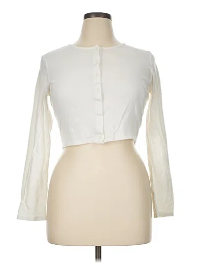 Pre-owned Wild Fable Long Sleeve T-shirt In Ivory