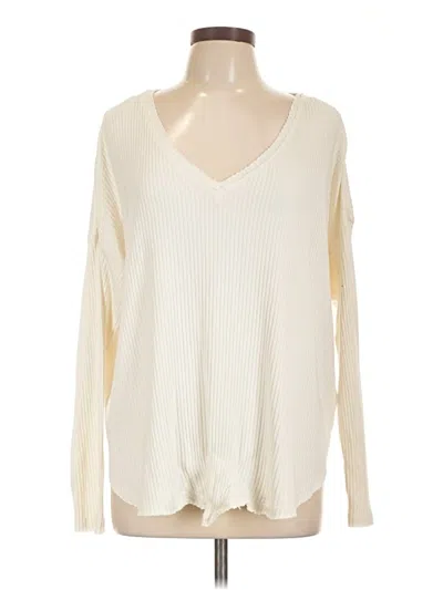 Pre-owned Wild Fable Long Sleeve T-shirt In Ivory