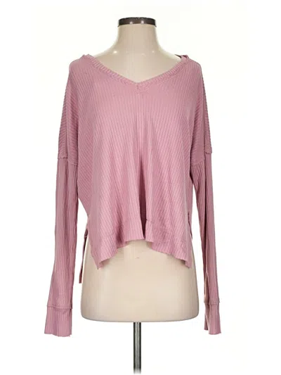 Pre-owned Wild Fable Long Sleeve T-shirt In Pink