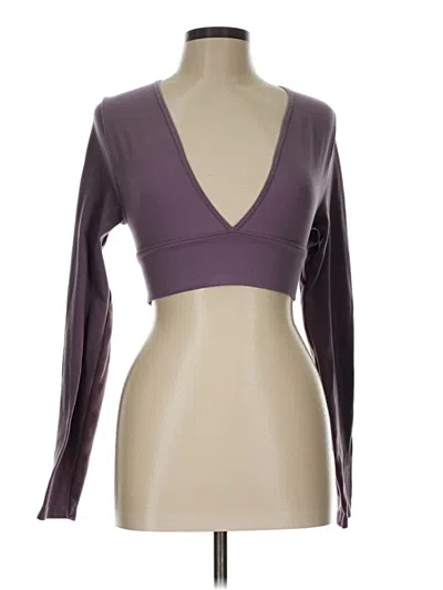 Pre-owned Wild Fable Long Sleeve T-shirt In Purple