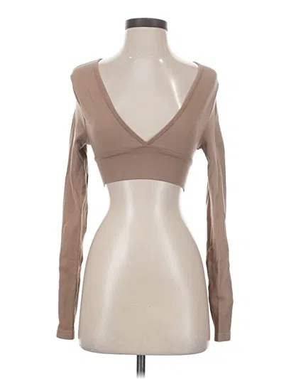 Pre-owned Wild Fable Long Sleeve T-shirt In Tan