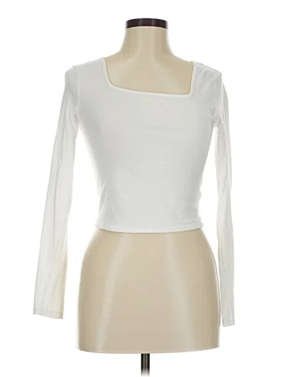 Pre-owned Wild Fable Long Sleeve T-shirt In White