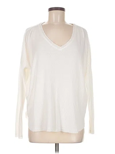 Pre-owned Wild Fable Long Sleeve T-shirt In White