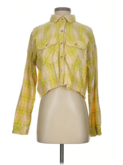 Pre-owned Wild Fable Long Sleeve T-shirt In Yellow