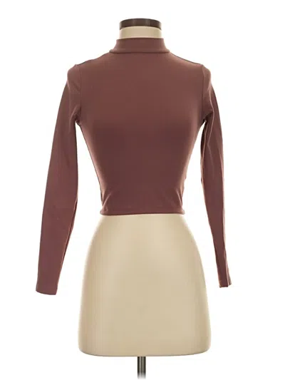 Pre-owned Wild Fable Long Sleeve Turtleneck In Brown