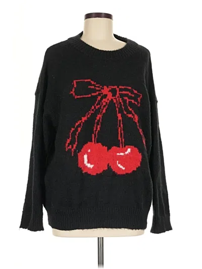 Pre-owned Wild Fable Pullover Sweater In Black