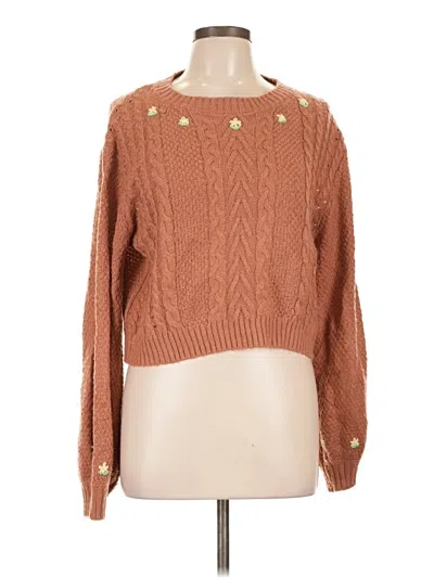 Pre-owned Wild Fable Pullover Sweater In Brown