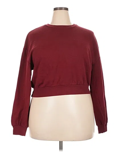 Pre-owned Wild Fable Pullover Sweater In Burgundy