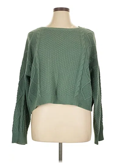 Pre-owned Wild Fable Pullover Sweater In Green