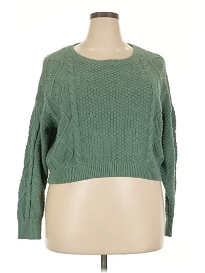 Pre-owned Wild Fable Pullover Sweater In Green