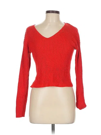 Pre-owned Wild Fable Pullover Sweater In Red