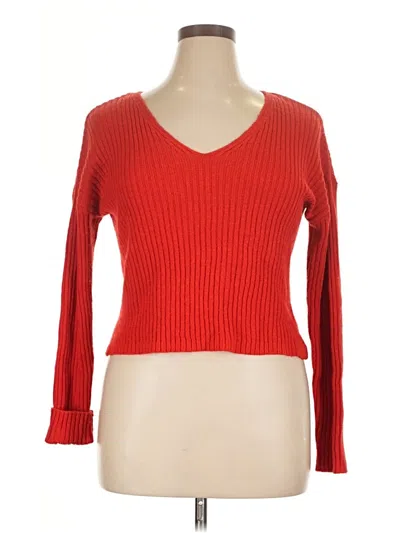 Pre-owned Wild Fable Pullover Sweater In Red