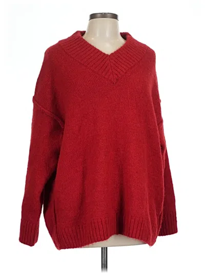 Pre-owned Wild Fable Pullover Sweater In Red