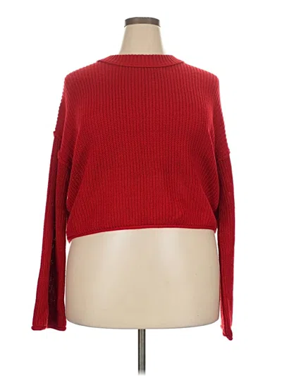 Pre-owned Wild Fable Pullover Sweater In Red