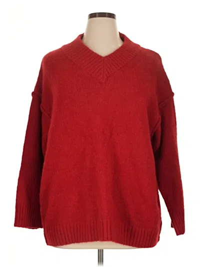 Pre-owned Wild Fable Pullover Sweater In Red