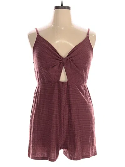 Pre-owned Wild Fable Romper In Burgundy