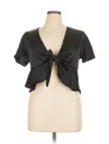 Wild Fable Short Sleeve Blouse In Black