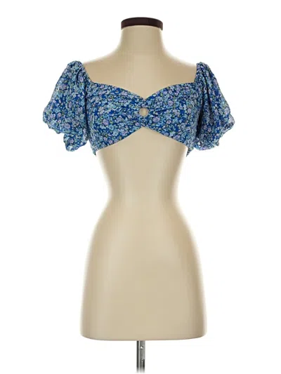 Wild Fable Short Sleeve Blouse In Blue