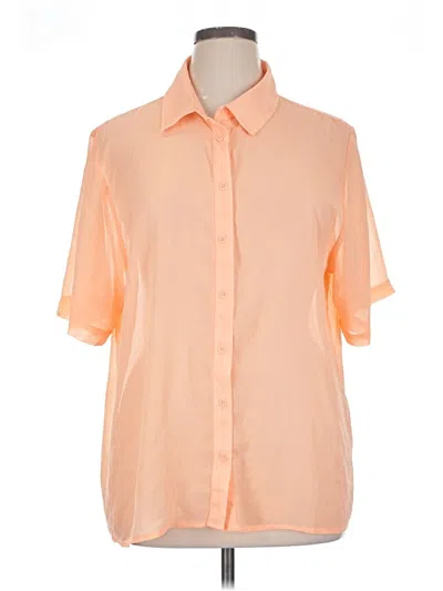 Pre-owned Wild Fable Short Sleeve Blouse In Orange