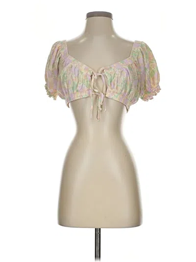 Pre-owned Wild Fable Short Sleeve Blouse In Pink