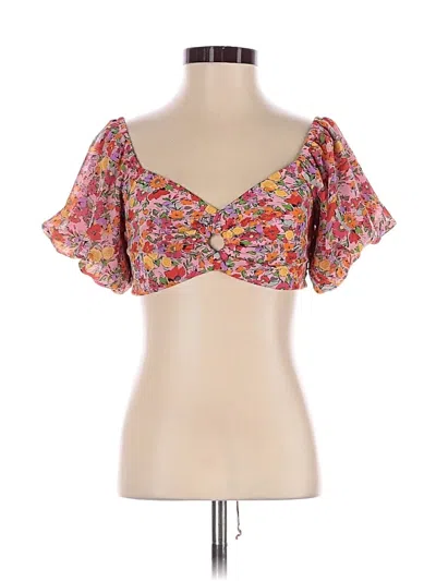 Pre-owned Wild Fable Short Sleeve Blouse In Pink