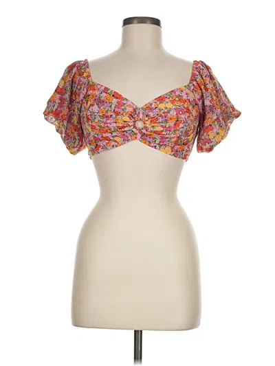 Pre-owned Wild Fable Short Sleeve Blouse In Pink