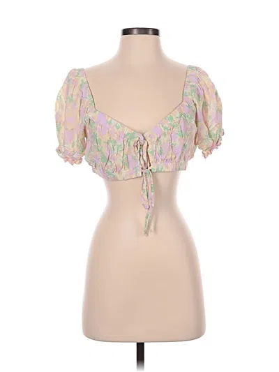 Pre-owned Wild Fable Short Sleeve Blouse In Pink