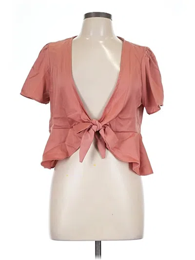 Pre-owned Wild Fable Short Sleeve Blouse In Pink