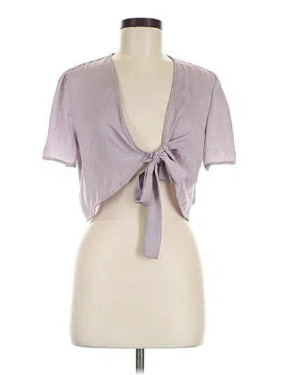 Pre-owned Wild Fable Short Sleeve Blouse In Purple