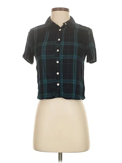Pre-owned Wild Fable Short Sleeve Blouse In Teal