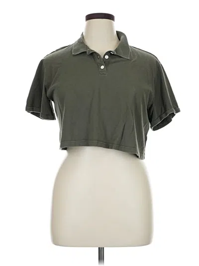 Pre-owned Wild Fable Short Sleeve Polo Shirt In Green