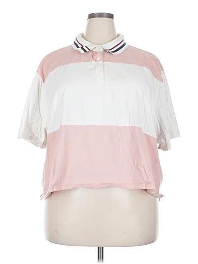 Pre-owned Wild Fable Short Sleeve Polo Shirt In Pink