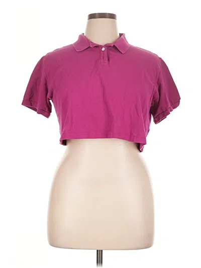 Pre-owned Wild Fable Short Sleeve Polo Shirt In Pink