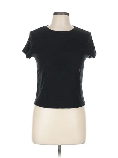 Pre-owned Wild Fable Short Sleeve Top Black Crew Neck Tops