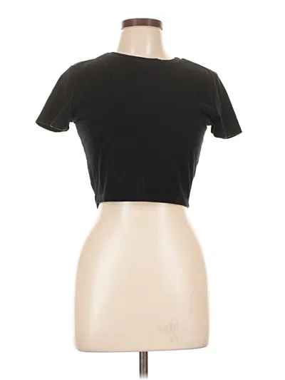 Pre-owned Wild Fable Short Sleeve Top Black Keyhole Neckline Tops
