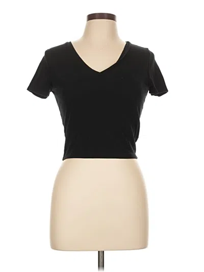 Pre-owned Wild Fable Short Sleeve Top Black Sweetheart Neckline Tops